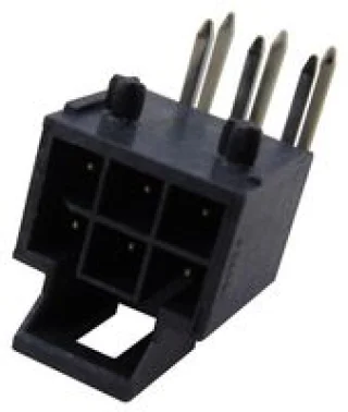 מחבר MOLEX להלחמה למעגל מודפס - סדרת NANO-FIT - זכר 6 מגעים