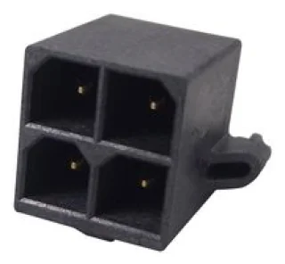 מחבר MOLEX להלחמה למעגל מודפס - סדרת MEGA-FIT - זכר 4 מגעים