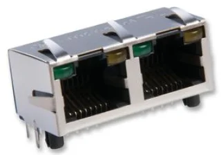 מחבר מסוכך RJ45 - נקבה למעגל מודפס - RJHSE-5384-02 - CAT5E