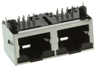 מחבר מסוכך RJ45 - נקבה למעגל מודפס - RJHSE-5380-02 - CAT5E