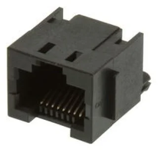 שקע RJ45 Cat5 8P8C - 1 פורט - Through Hole
