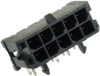 מחבר MOLEX להלחמה למעגל מודפס - סדרת MICRO-FIT - זכר 10 מגעים