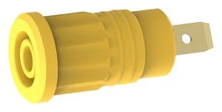 שקע בננה 4MM לנעיצה לפנל - בידוד צהוב - TENMA 72-14248