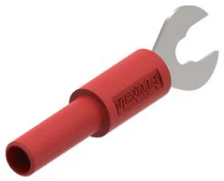 מתאם - (SPADE LUG (M) ~ 4MM (F - בידוד אדום