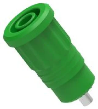 שקע בננה מבודד 4MM לדחיפה לפנל - בידוד ירוק