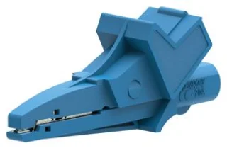 תנין מבודד 90MM עם כניסת בננה 4MM - בידוד כחול