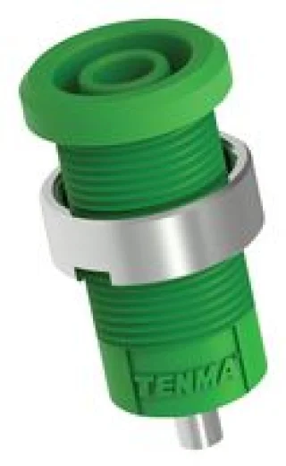שקע בננה מבודד 4MM להברגה לפנל - בידוד צהוב