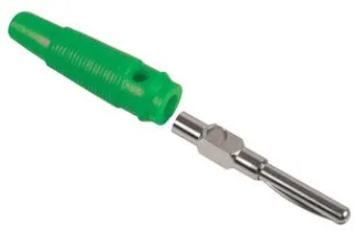 תקע בננה 4MM לכבל - בידוד ירוק