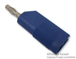 תקע בננה 4MM להברגה לכבל - בידוד כחול