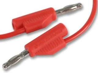 כבל בדיקה - 4MM PLUG ~ 4MM PLUG 1M - בידוד אדום