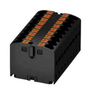 מחבר טרמינל בלוק - PTFIX 18X2,5 BK - 18 POLE , 24A , 500V