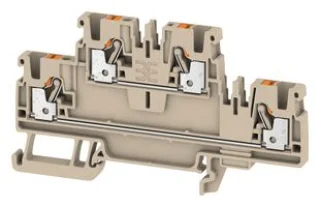 מחבר טרמינל בלוק לפס דין - 4WAY , 2.5MM² , 24A , 800V , GREY