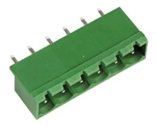 טרמינל בלוק למעגל מודפס - 6 מגעים - 5.08MM PITCH