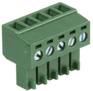 טרמינל בלוק להברגה לכבל - 5 מגעים - 3.81MM PITCH