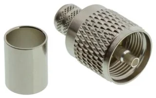 מחבר קואקסיאלי UHF פלאג ישר קרימפ 50 אוהם