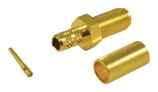 מחבר קואקסיאלי SMA 50 אוהם - שקע ישר קרימפ