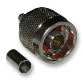 מחבר RF קואקסיאלי N Type 50ohm - תקע ישר לחיצה - RG58/RG141