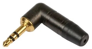 מחבר PL 3.5MM זכר סטריאו להלחמה לכבל - זוויתי שחור - NEUTRIK