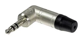 מחבר PL 3.5MM זכר סטריאו להלחמה לכבל - זוויתי כסוף - NEUTRIK