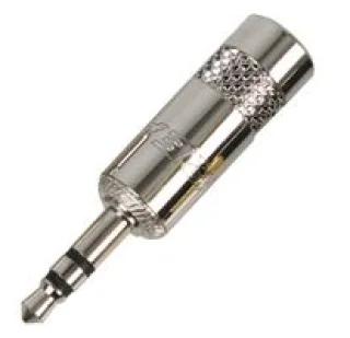 מחבר PL 3.5MM זכר סטריאו להלחמה לכבל - כסוף - NEUTRIK