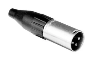 מחבר XLR זכר להלחמה לכבל - 3 מגעים - AMPHENOL AC3M