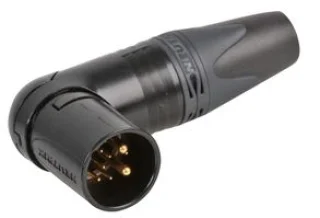 מחבר XLR זכר זוויתי להלחמה לכבל - 10 מגעים - NEUTRIK