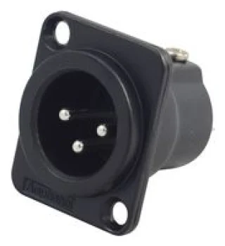 מחבר XLR זכר להלחמה לפנל - 3 מגעים - AMPHENOL AC3MDZB