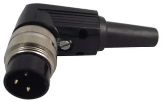 מחבר תעשייתי DIN SV - זכר זוויתי להלחמה לכבל - 3 מגעים