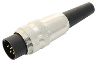 מחבר תעשייתי DIN SV - זכר להלחמה לכבל - 6 מגעים