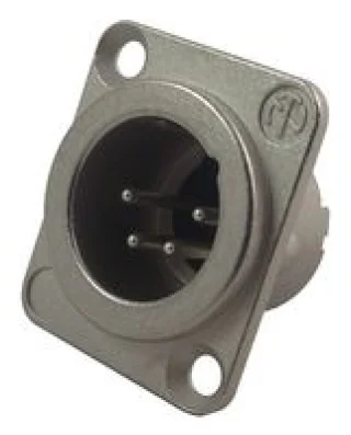 מחבר XLR זכר להלחמה לפנל - 4 מגעים - NEUTRIK NC4MD-LX