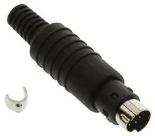 מחבר MINI DIN להלחמה לכבל - זכר 8 מגעים
