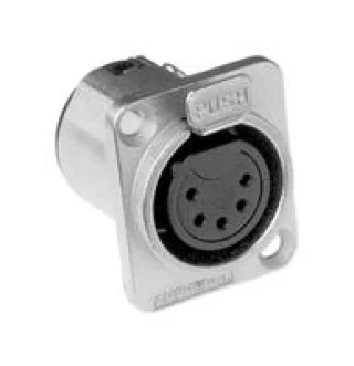 מחבר XLR נקבה להלחמה לפנל - 5 מגעים - AMPHENOL AC5FDZ