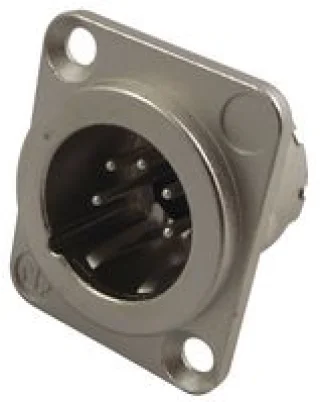 מחבר XLR זכר להלחמה לפנל - 5 מגעים - NEUTRIK NC5MD-LX