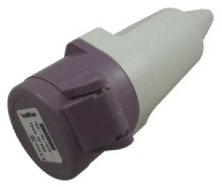 מחבר חשמל תעשייתי סגול - נקבה לחיבור לכבל - 2P , 24VAC , 16A