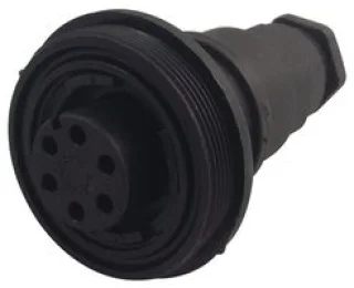 מחבר תעשייתי PX0737 - נקבה להברגה לכבל - 6 מגעים
