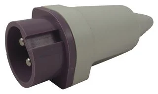 מחבר חשמל תעשייתי סגול - זכר לחיבור לכבל - 2P , 24VAC , 16A