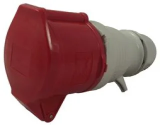 מחבר חשמל תעשייתי אדום - נקבה לחיבור לכבל - 3P+N+E , 400VAC , 32A