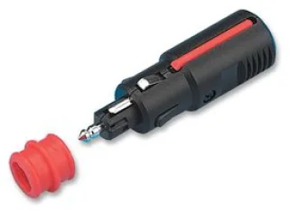 מחבר מצת רכב - זכר להברגה לכבל - ללא פיוז - 16A - 6V ~ 24V