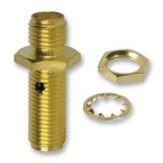 מתאם RF SMA נקבה לנקבה Bulkhead ישר 50 אוהם