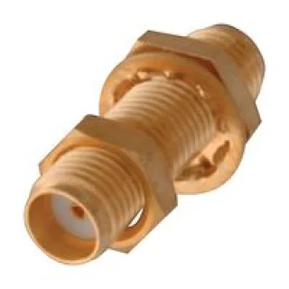 מתאם RF קואקסיאלי - SMA נקבה ל-SMA נקבה - 50 אוהם - Bulkhead ישר