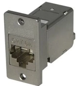מתאם תקשורת מסוכך לפנל - RJ45 (F) ~ RJ45 (F) - CAT6A