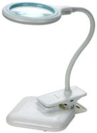 זכוכית מגדלת שולחנית עם תאורה - MICRO USB - הגדלה X3 / X12