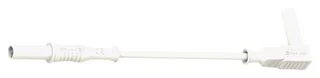 כבל בדיקה לבן - TENMA 72-14036 , 4MM PLUG , 1M