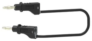 כבל בדיקה שחור - TENMA 72-13924 , 4MM PLUG , 500MM