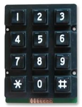מקלדת 3X4 שחורה - מוגנת מים
