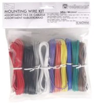 ערכת חוטי הרכבה ליבה בודדת 24 AWG - 8x5m, 2x10m