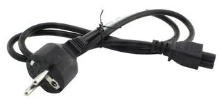 כבל חשמל CEE 7/7 ל-IEC C5, 1 מטר, 16A, 250VAC