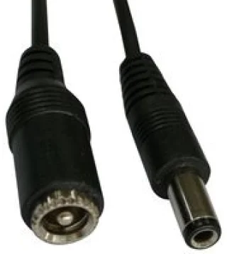 כבל למתח DC - זכר / נקבה - מחבר 2.5MM - אורך 5 מטר