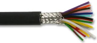 כבל פיקוד גמיש - 15 גידים 30AWG + סיכוך רשת