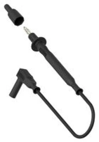 כבל בדיקה מבודד - PROBE TIP ~ 4MM R/A PLUG 1M - בידוד שחור